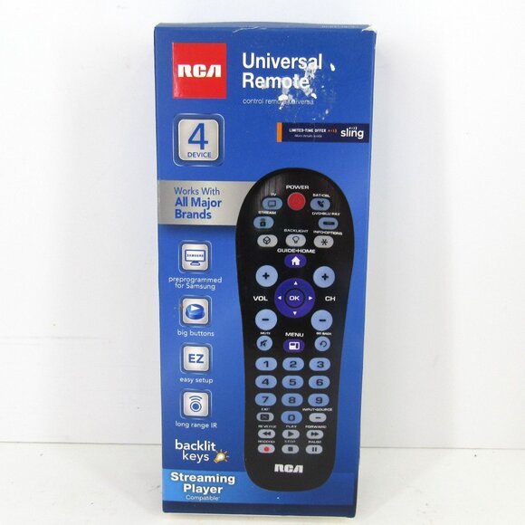 RCA Universal Remote 4 Device Works with All Major Brands Backlit Keys New - Picture 1 of 7